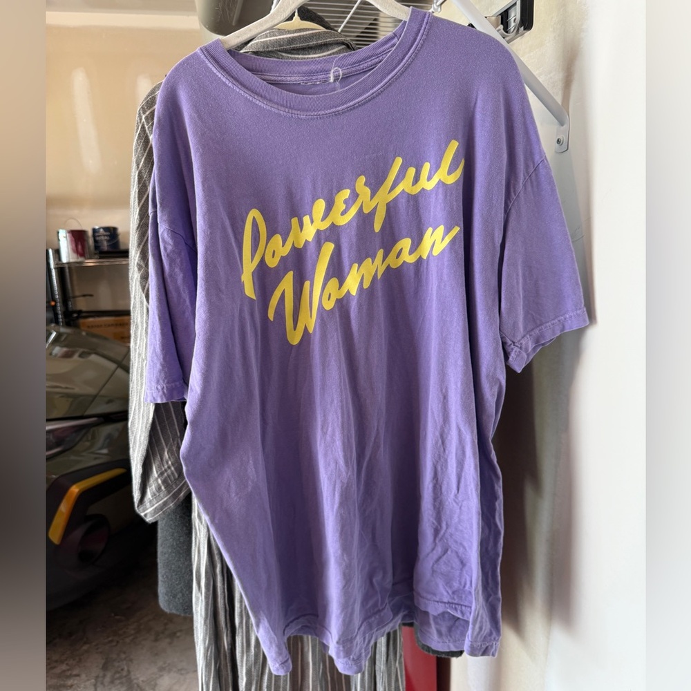 Dressed in LALA Purple and Yellow Oversized Graphic Tee